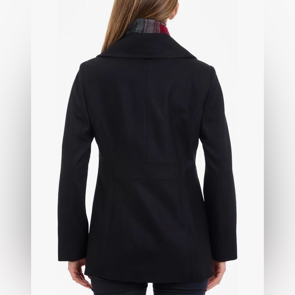 NWT London Fog Prescott Double-Breasted Wool Coat w/ Scarf | Size Medium - Picture 2 of 8